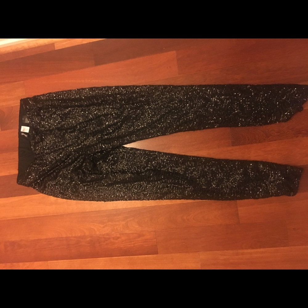 High waisted sequence pants